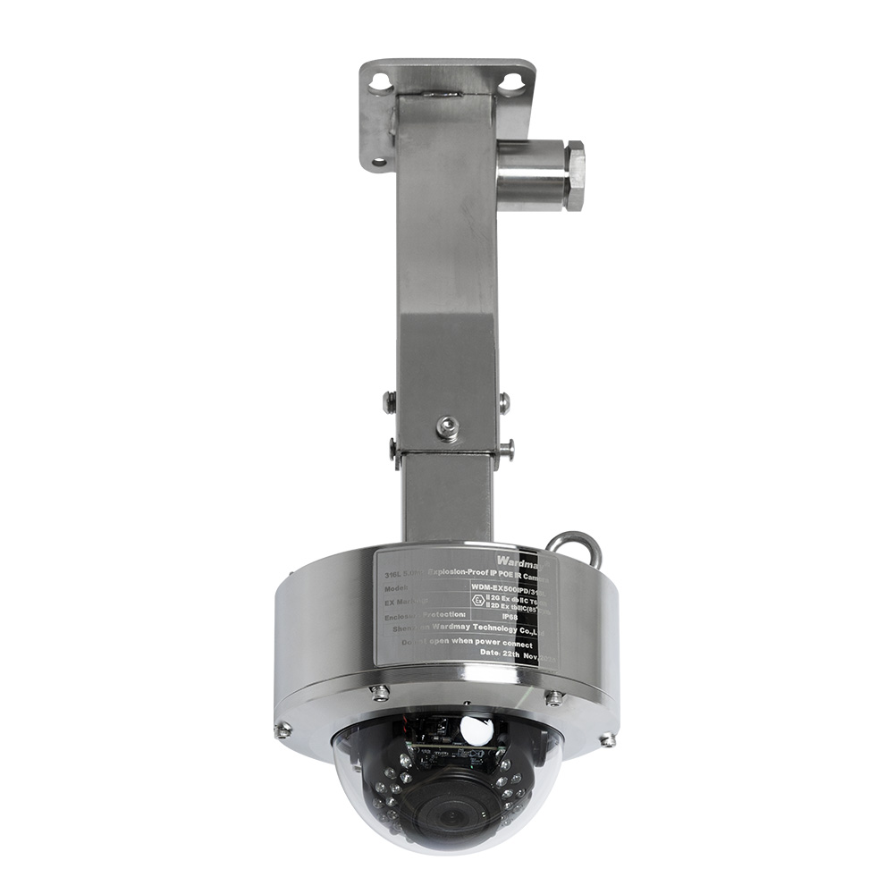 5MP 316L Stainless Steel Explosion-Proof IR Dome IP Camera For Vessels Steering Room