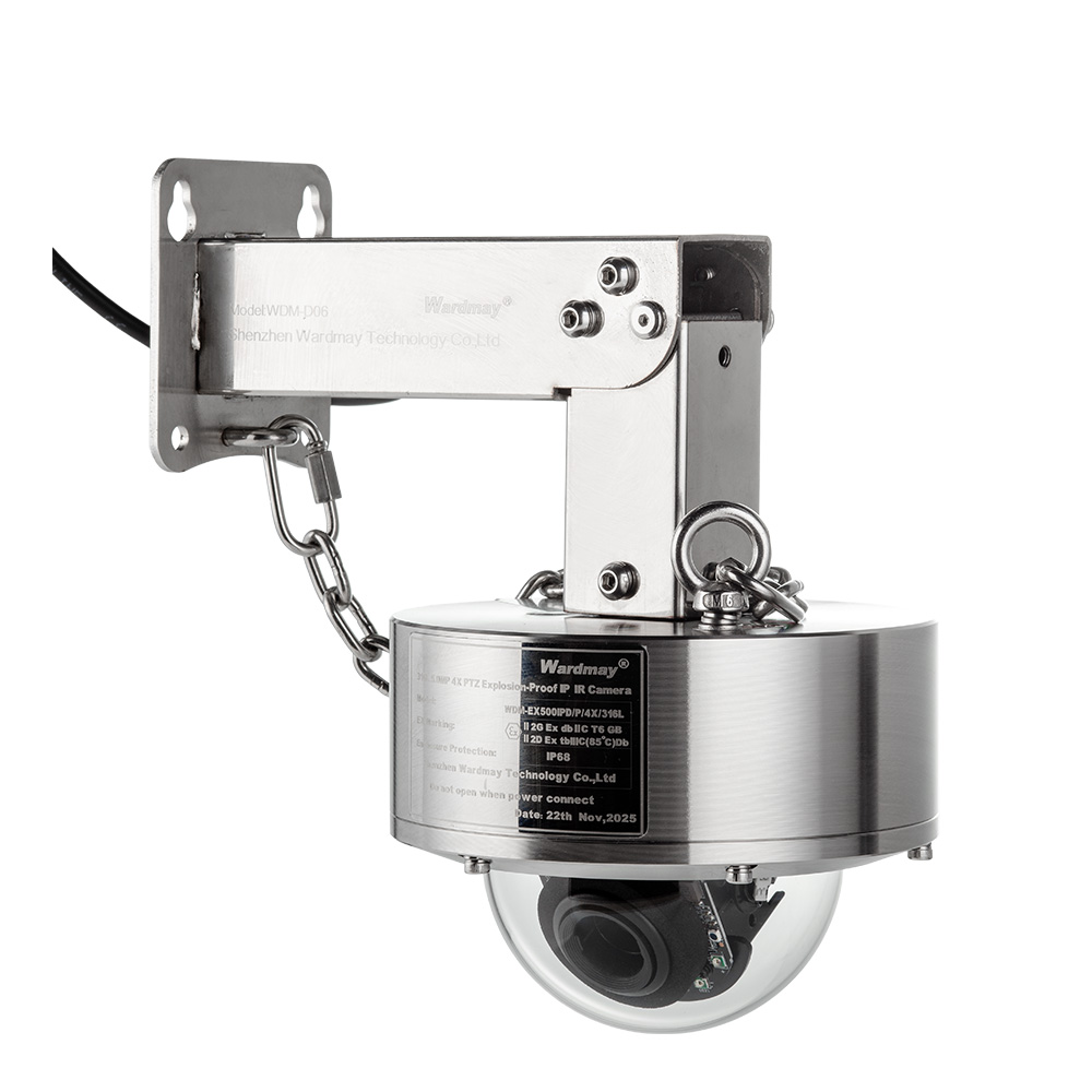 5MP 4X Zoom IP 316L Stainless Steel Explosion-Proof IR PTZ Camera For Port/Ship/Marine