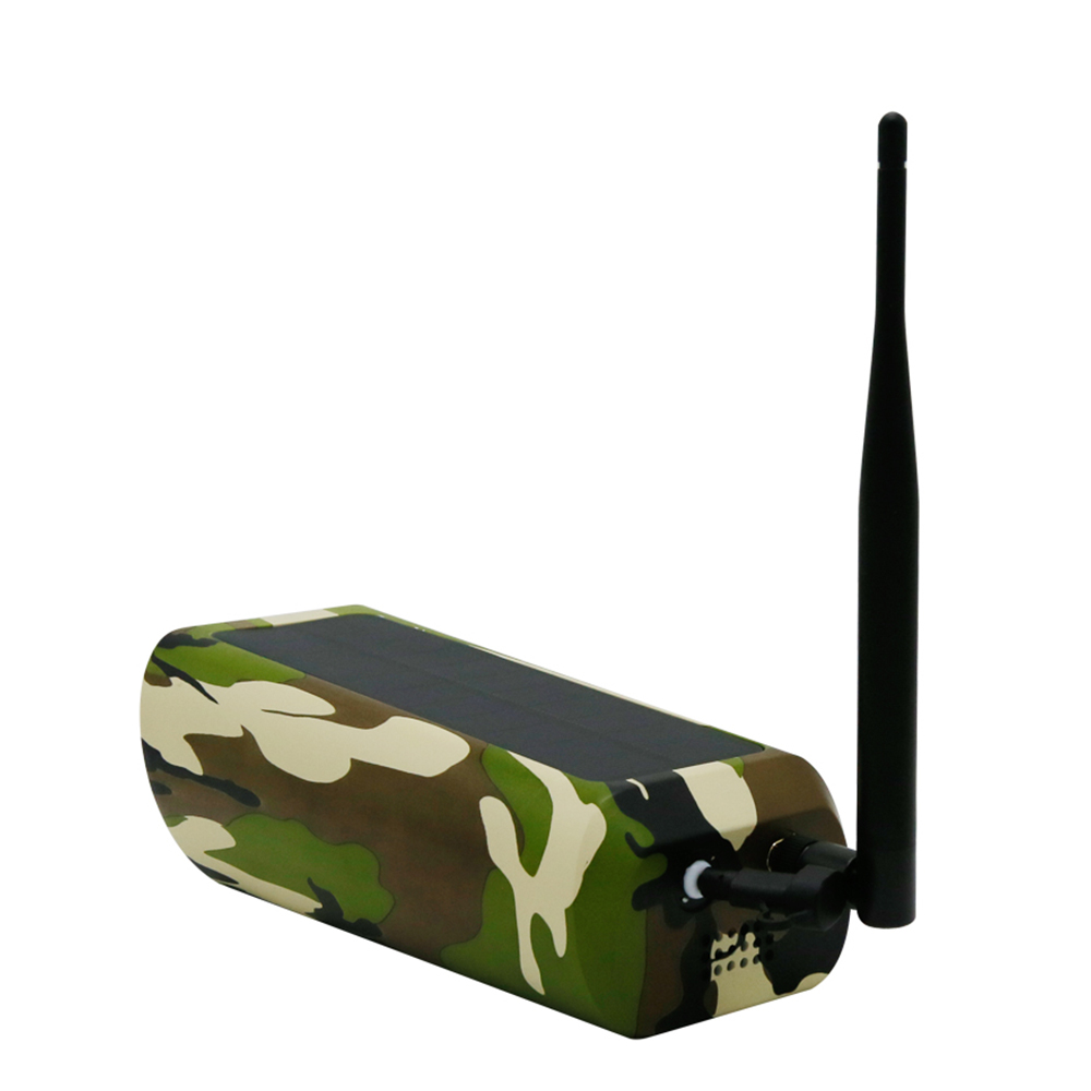military color camouflage built-in battery solar power 4g camera