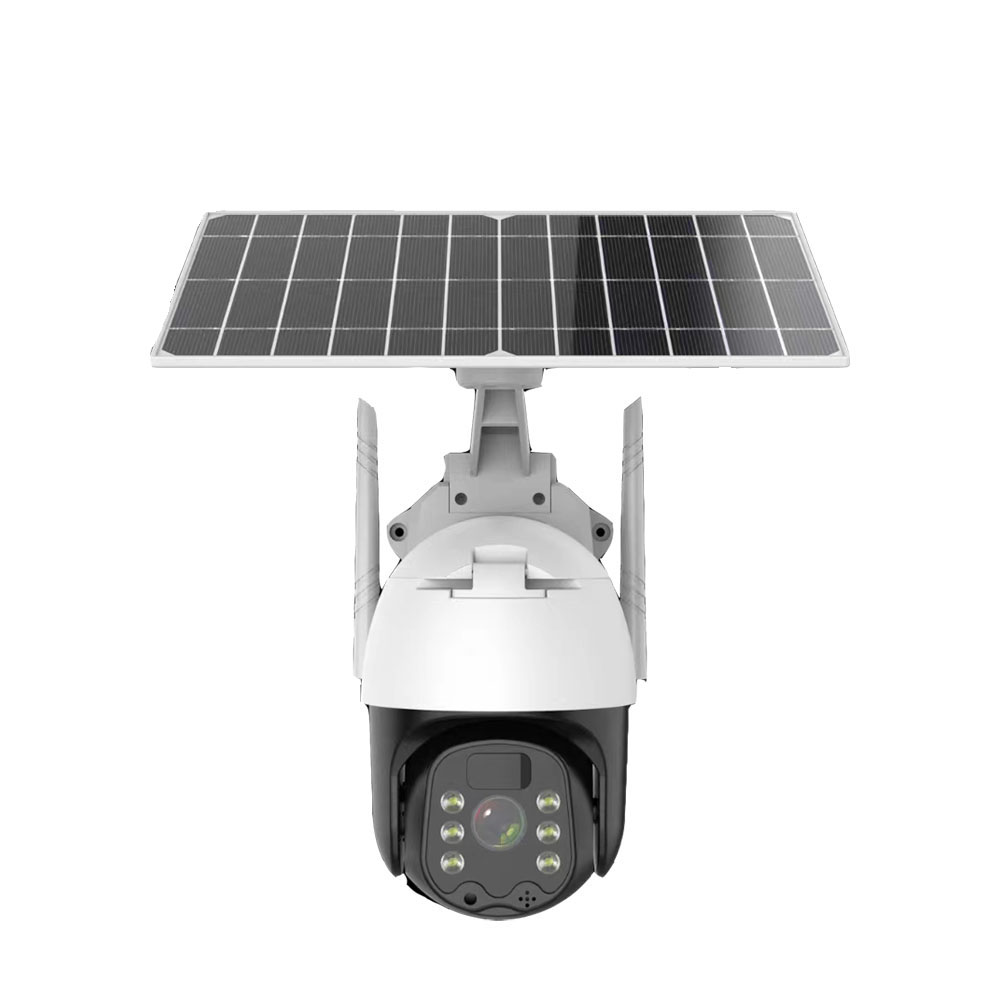 Solar Powered Security PTZ Camera, 2.0MP(1920X1080), 128G, PIR Detection