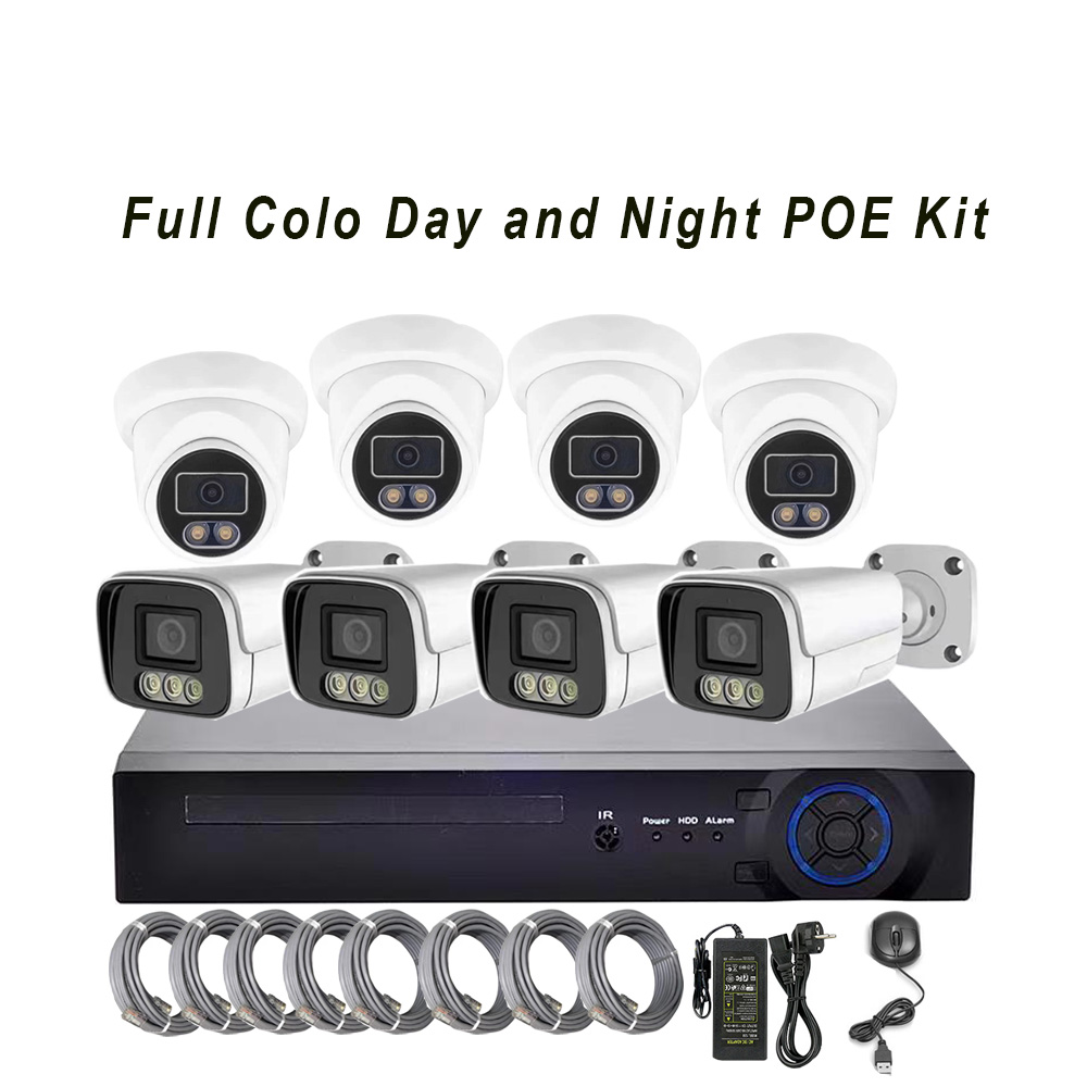 Professional Full Color 1080P 2MP IP Camera Security System 8CHS