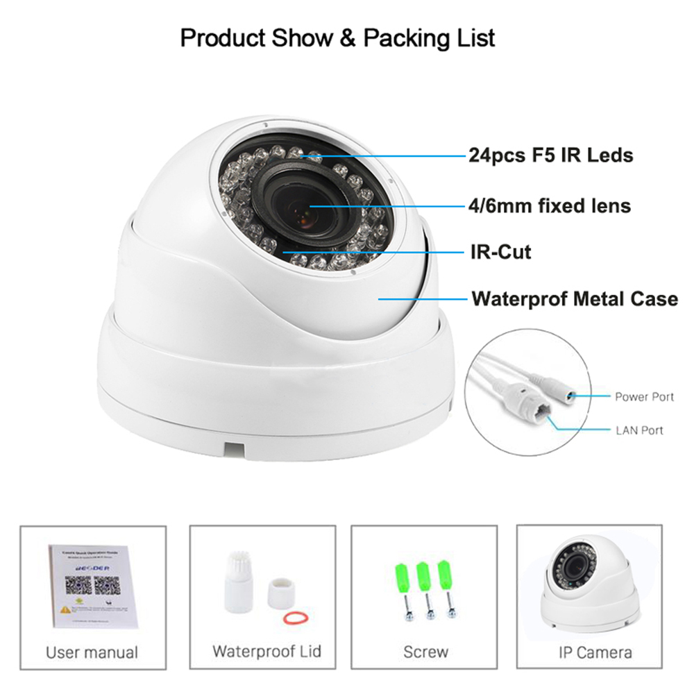 5.0MP Dome IP CCTV Camera